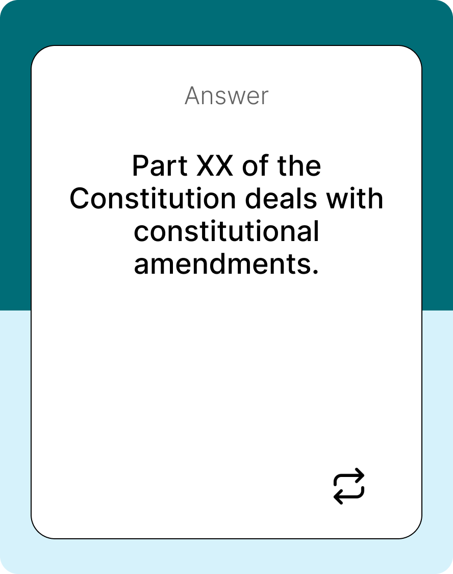 Module 5 – Constitutional Amendment Flashcards | Manupatra Academy
